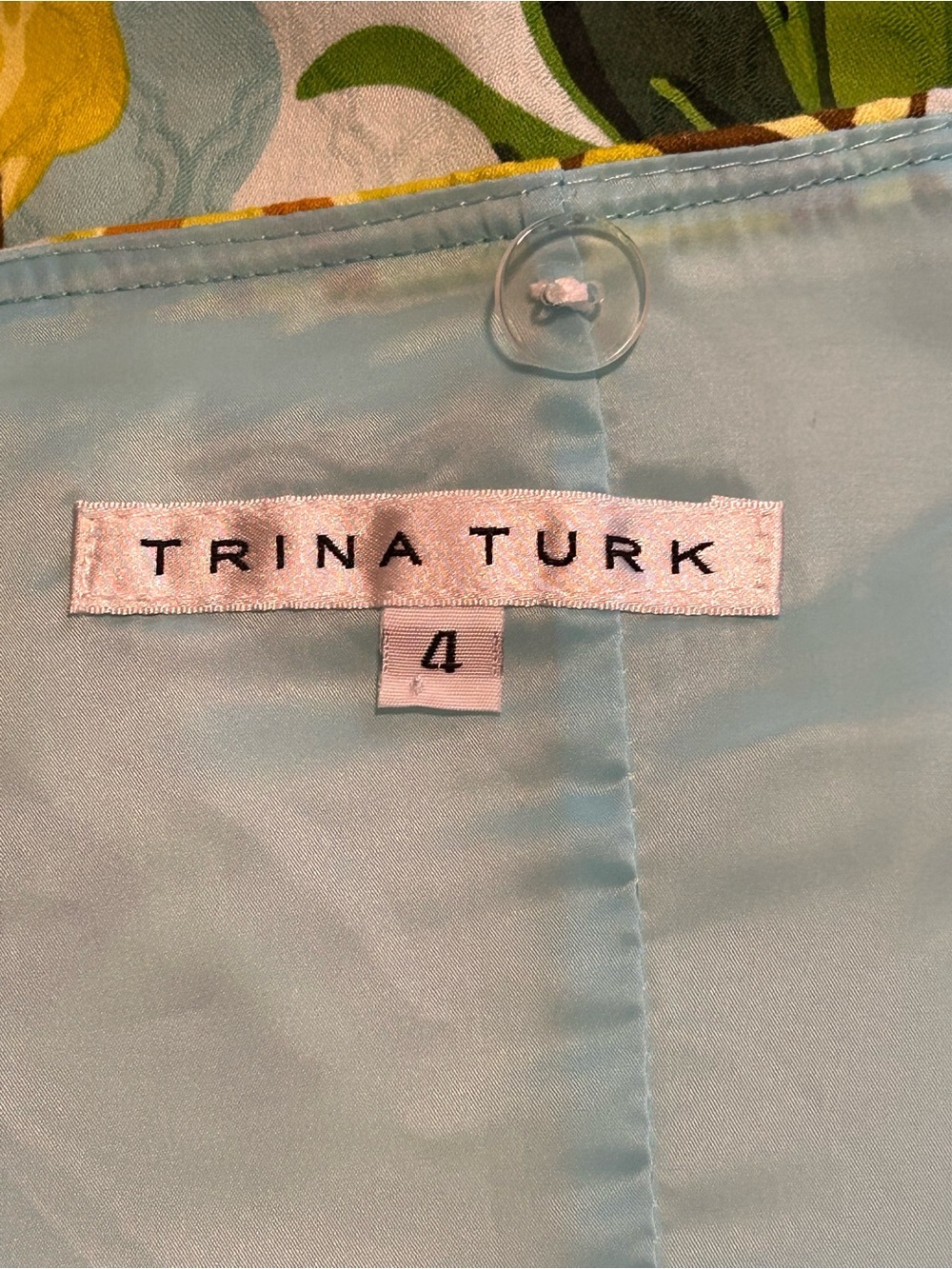 Trina Turk Pineapple Dress Turquoise Yellow Sundress
Adjustable Straps Size4 - Picture 3 of 10
